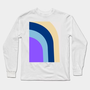 Boho dark negative rainbow pattern Long Sleeve T-Shirt